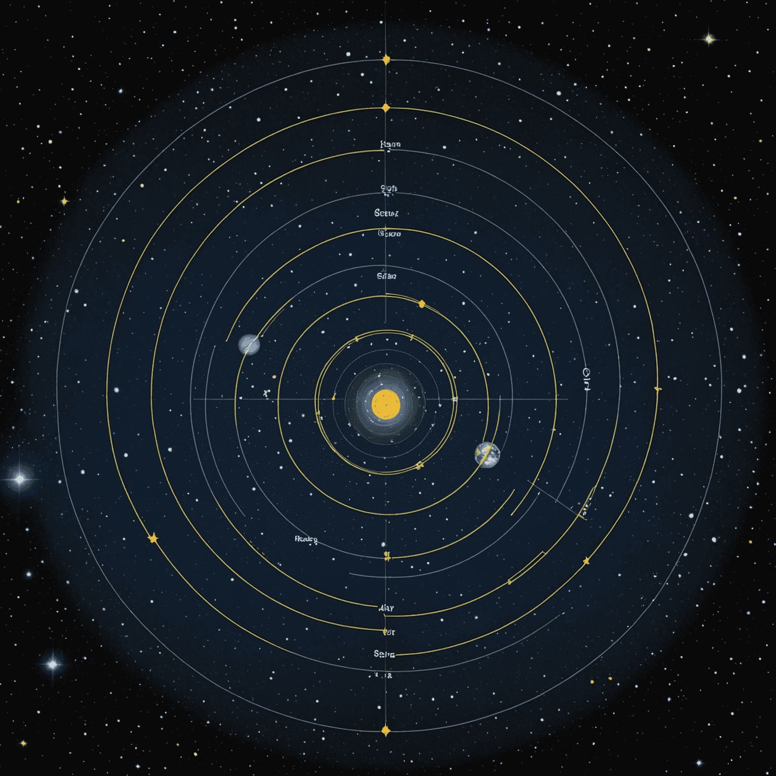 Diagram illustrating the concept of stellar parallax, showing Earth at two positions in its orbit and the apparent shift of a nearby star against the background of distant stars